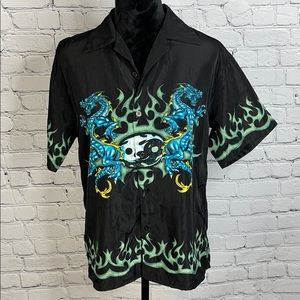 Montage button down dragon shirt youth size 14/16